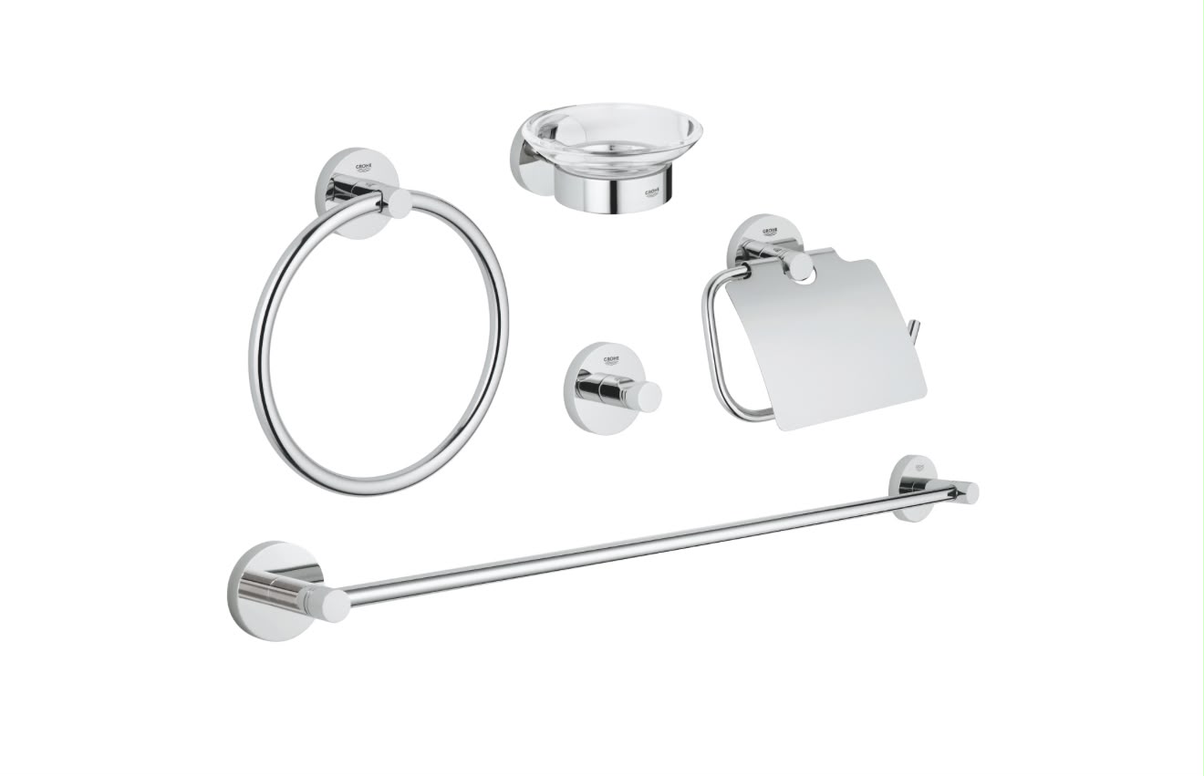 GROHE - 5-Piece Chrome Bathroom Accessories Set