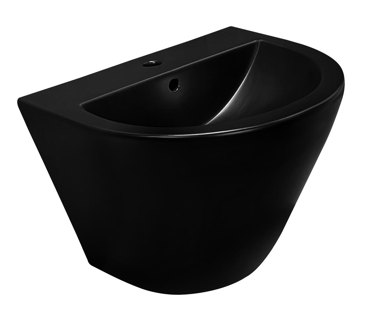 Modern Black Wall-Hung Basin