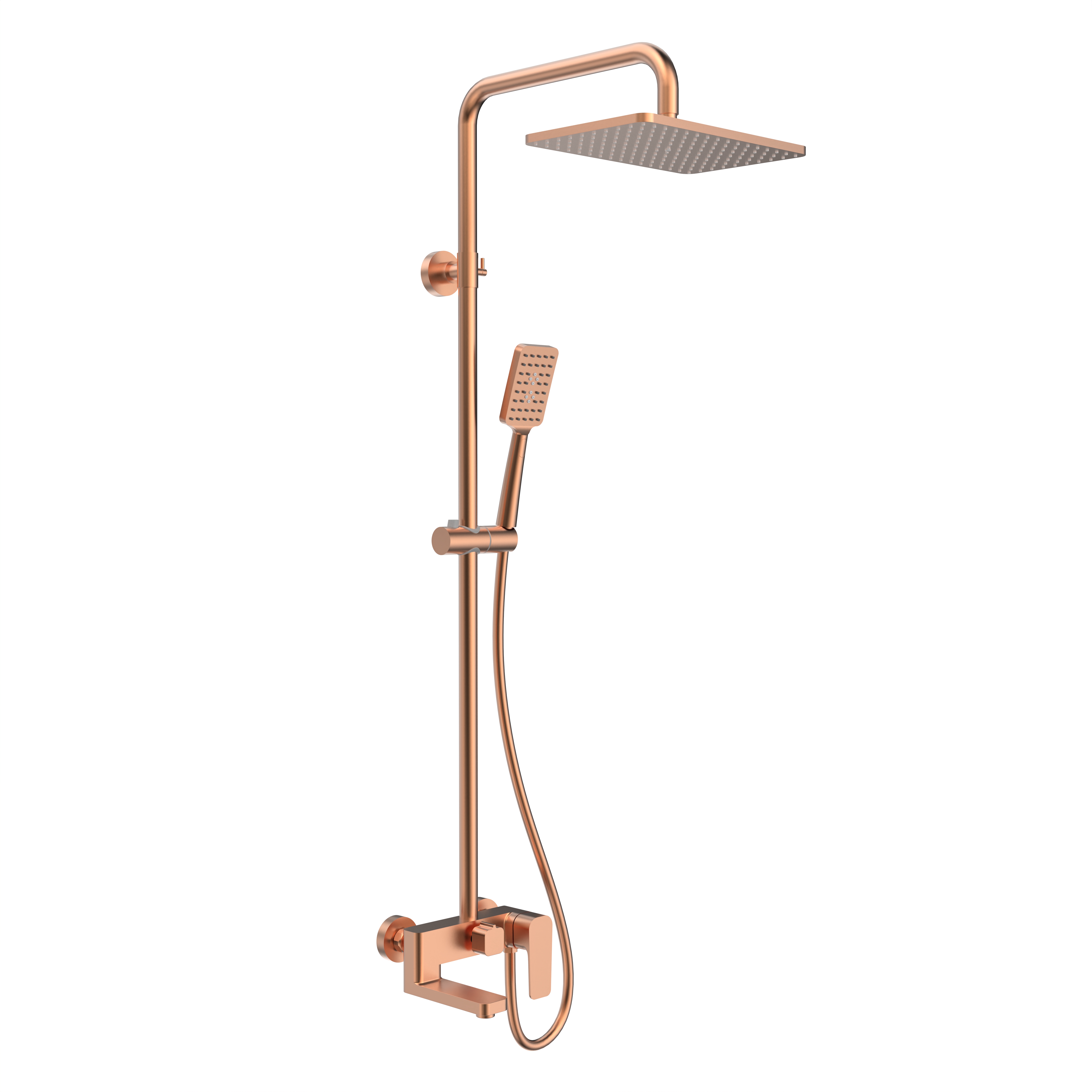 Rose Gold Rain Shower Set