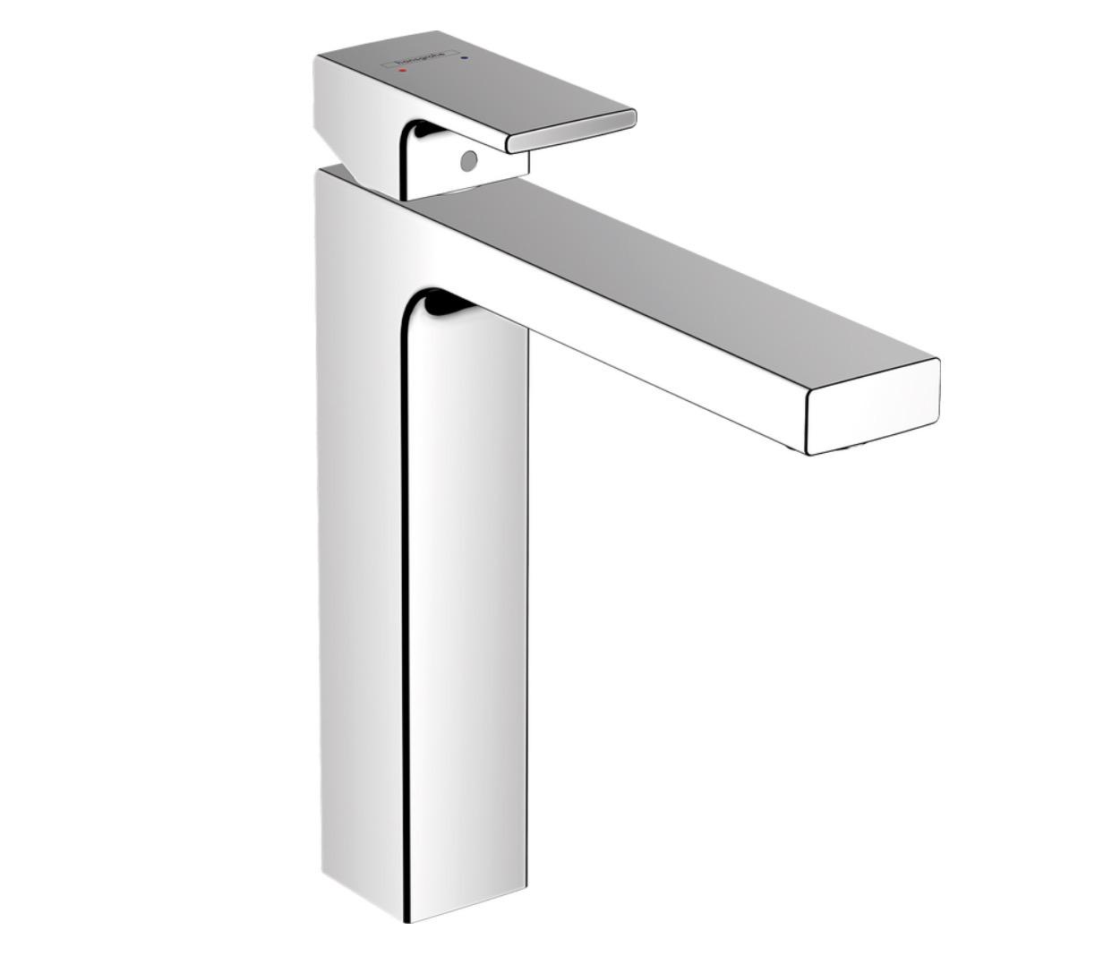 Hansgrohe Premium 5-in-1 Complete Bathroom Mixer Set - Modern Square Design (Solid Brass, Chrome)