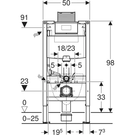 Geberit Concealed WC Frame