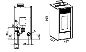 Granulinė krosnelė AC ELETTRA CANALIZZATA 10 kW
