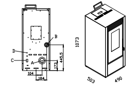 Granulinė krosnelė AC Milu 14 kW