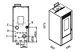 Granulinė krosnelė AC Milu canalized 14 kW