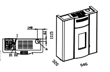 Granulinė krosnelė AC Beta 14 kW