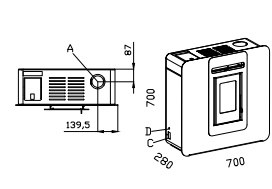 Granulinė krosnelė AC Luna 5 kW