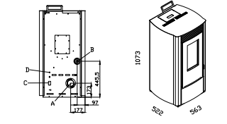 Granulinė krosnelė AC Clio canalized 14 kW