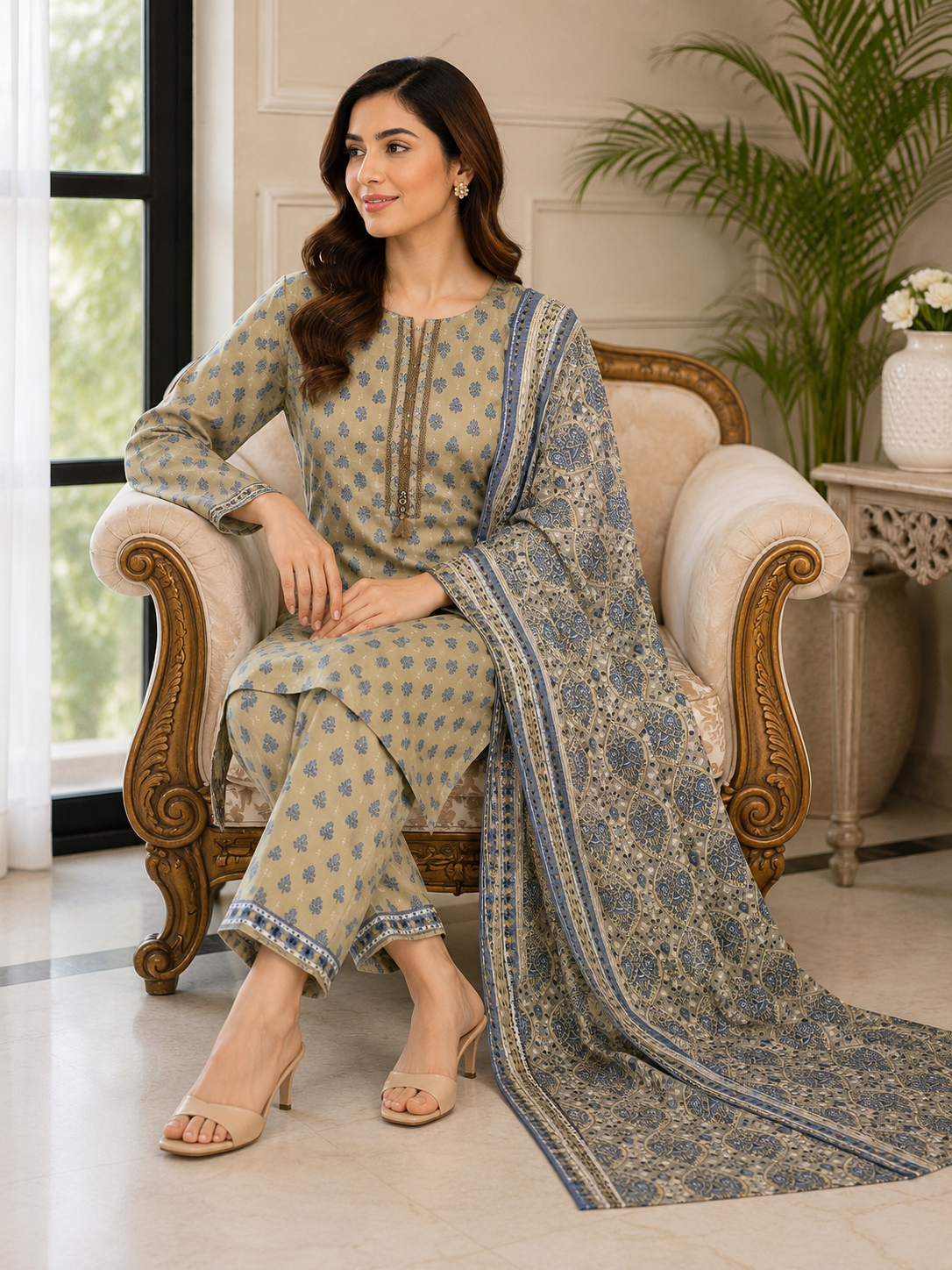 Elegant Printed Lawn Suit Posh 3pc