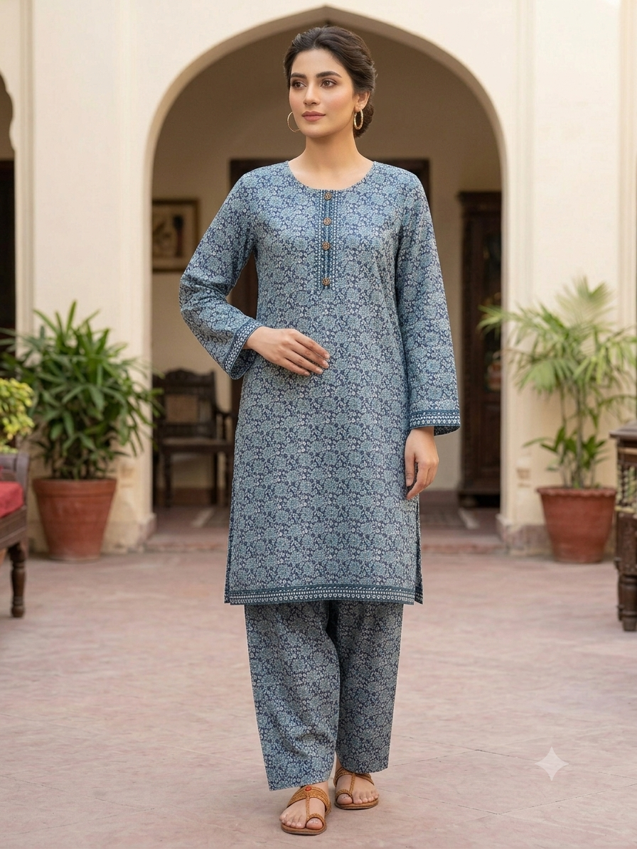 Printed Lawn Suit Stitched 2pc 