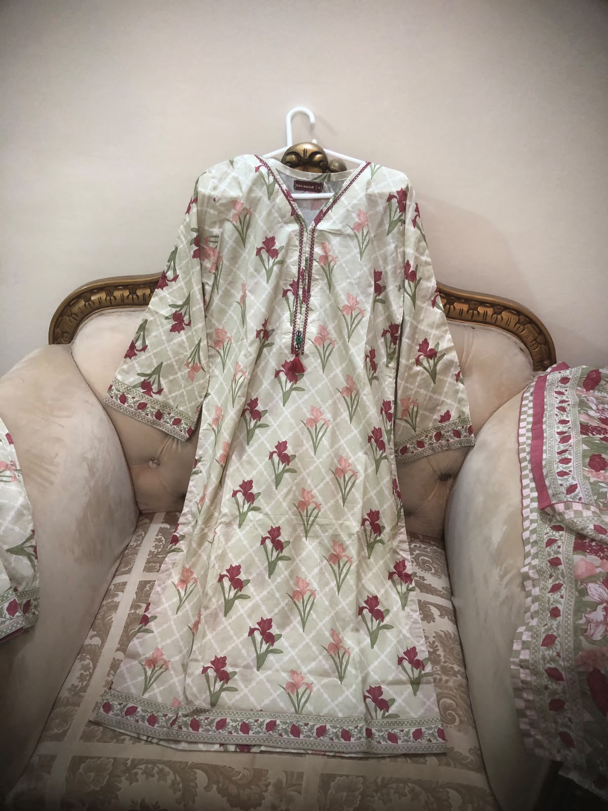 Floral Lawn 3-Piece Suit