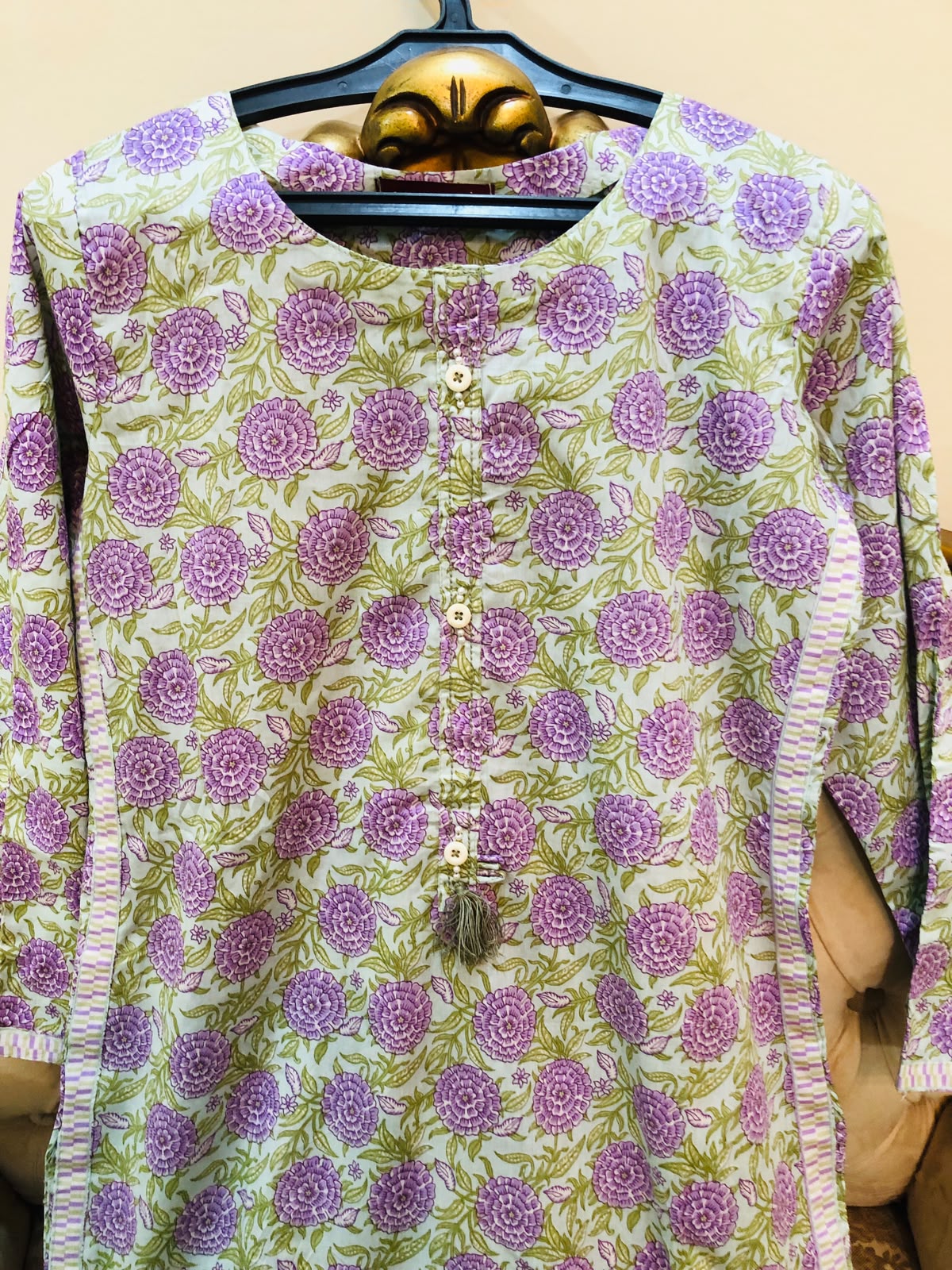 Lavender Printed Lawn Suit 3pc
