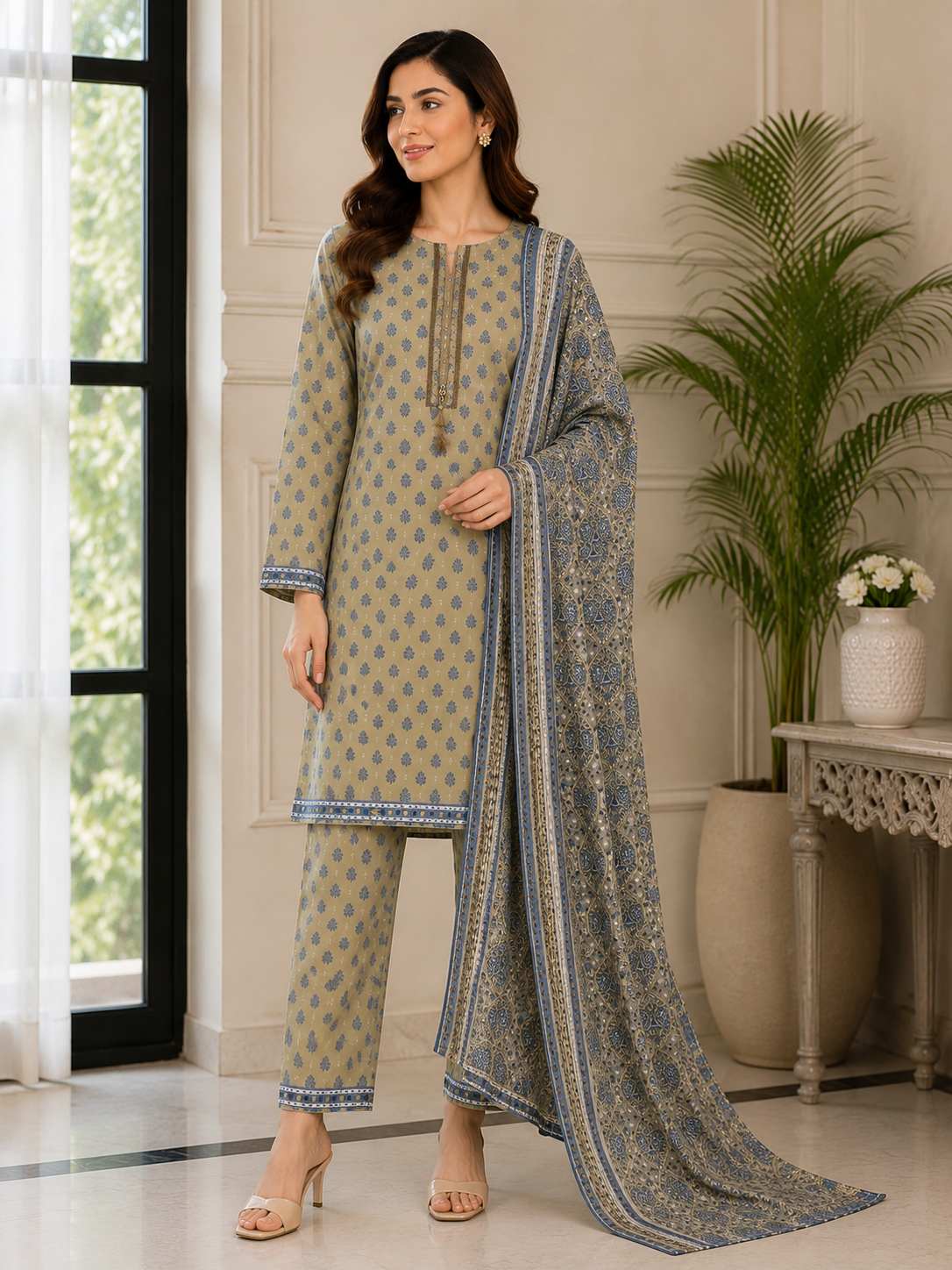 Elegant Printed Lawn Suit Posh 3pc