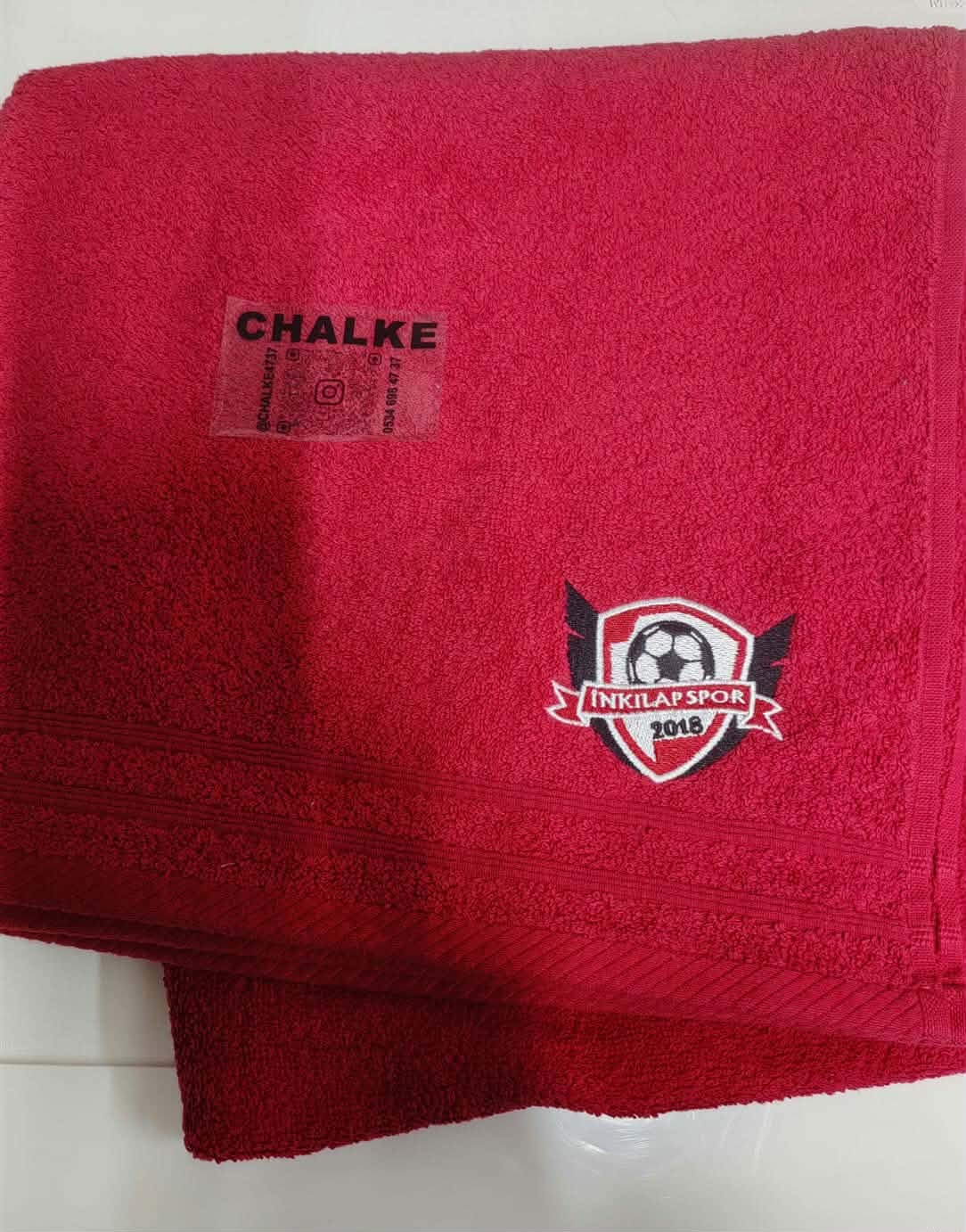 Chalke Nakış logolu sporcu havluları