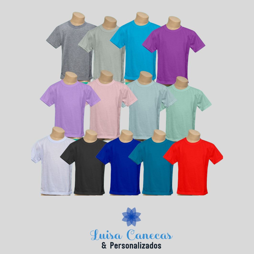 Camiseta Básica Colorida Infantil
