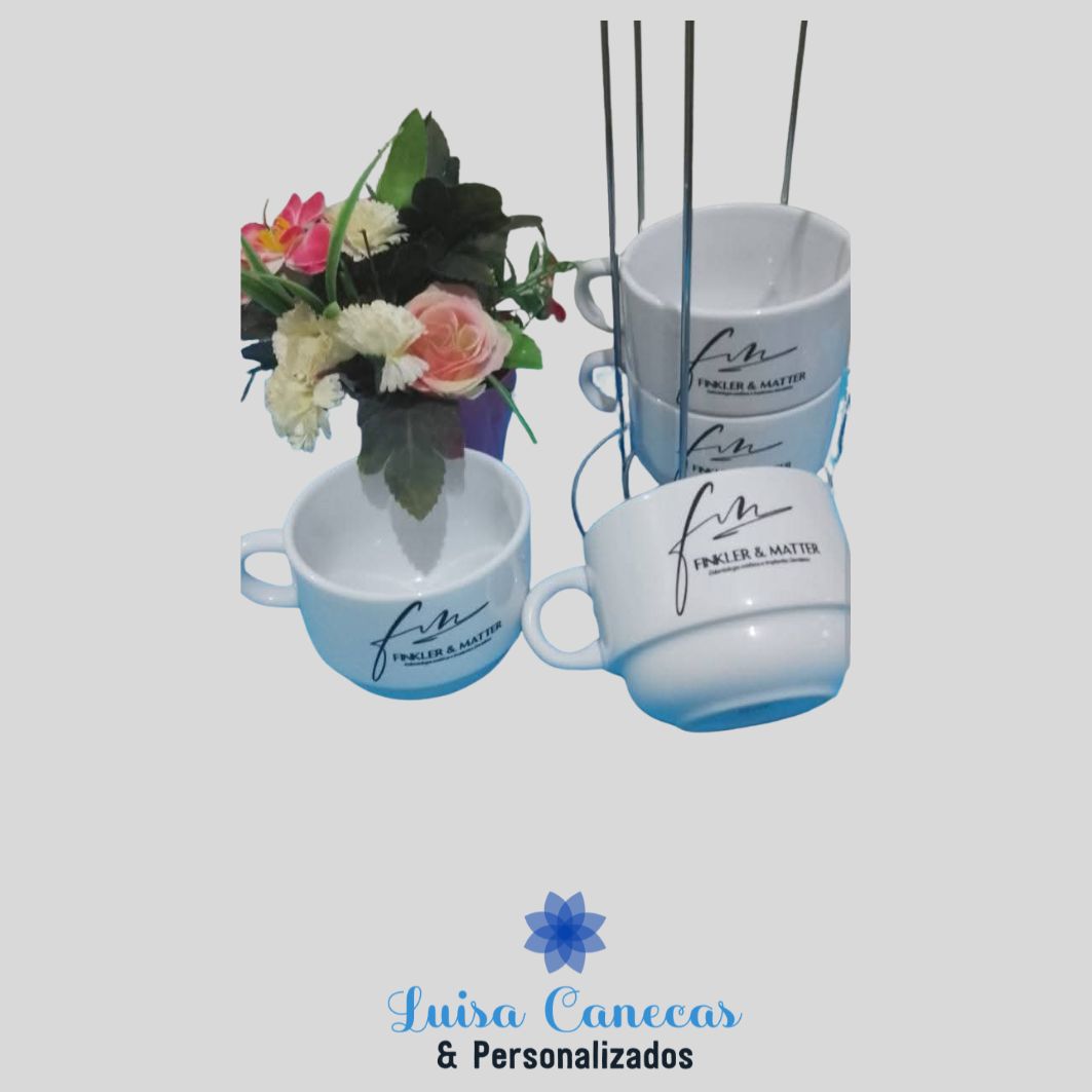 Conjunto de 4 xicaras com armação