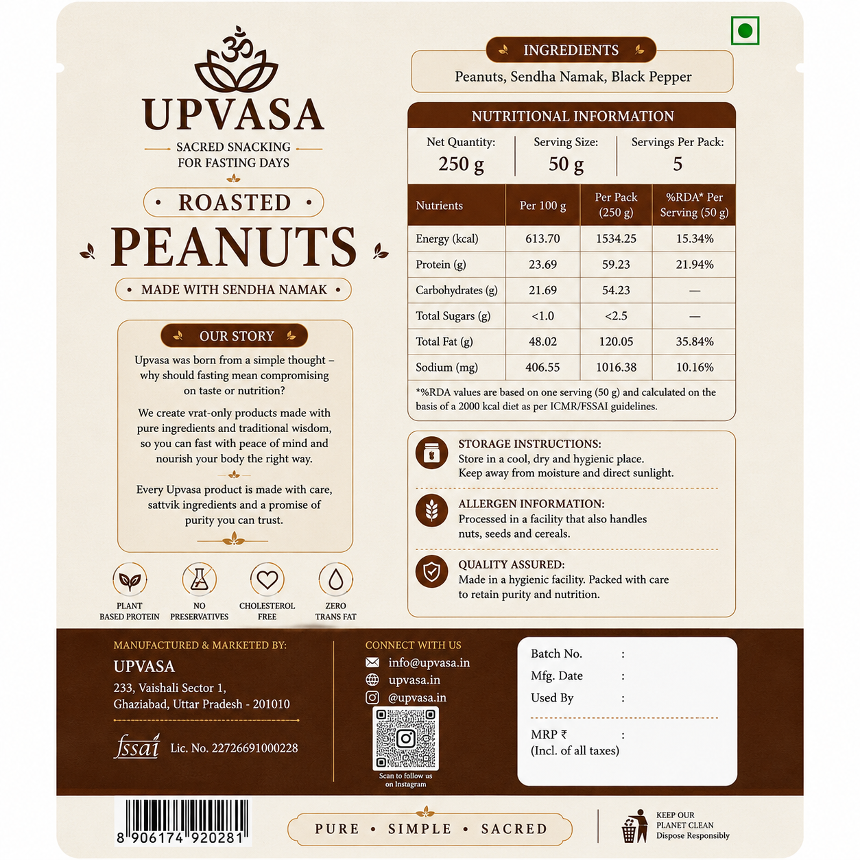 Upvasa Roasted Peanuts