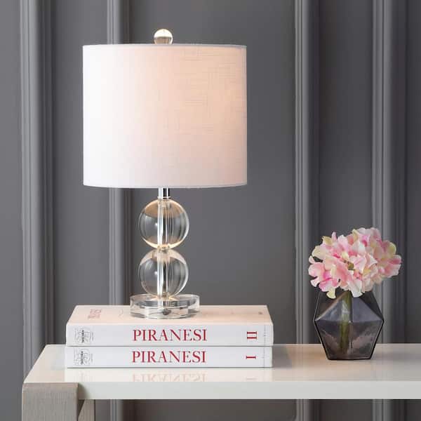 JONATHAN Y Brooklyn 17.5 in. Clear Crystal Table Lamp