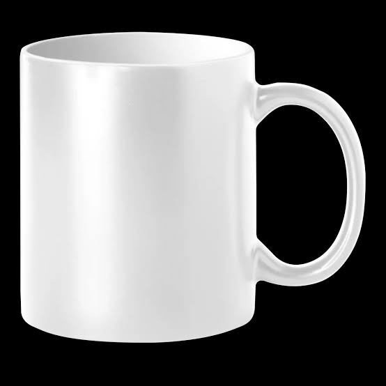 Taza de cerámica blanca