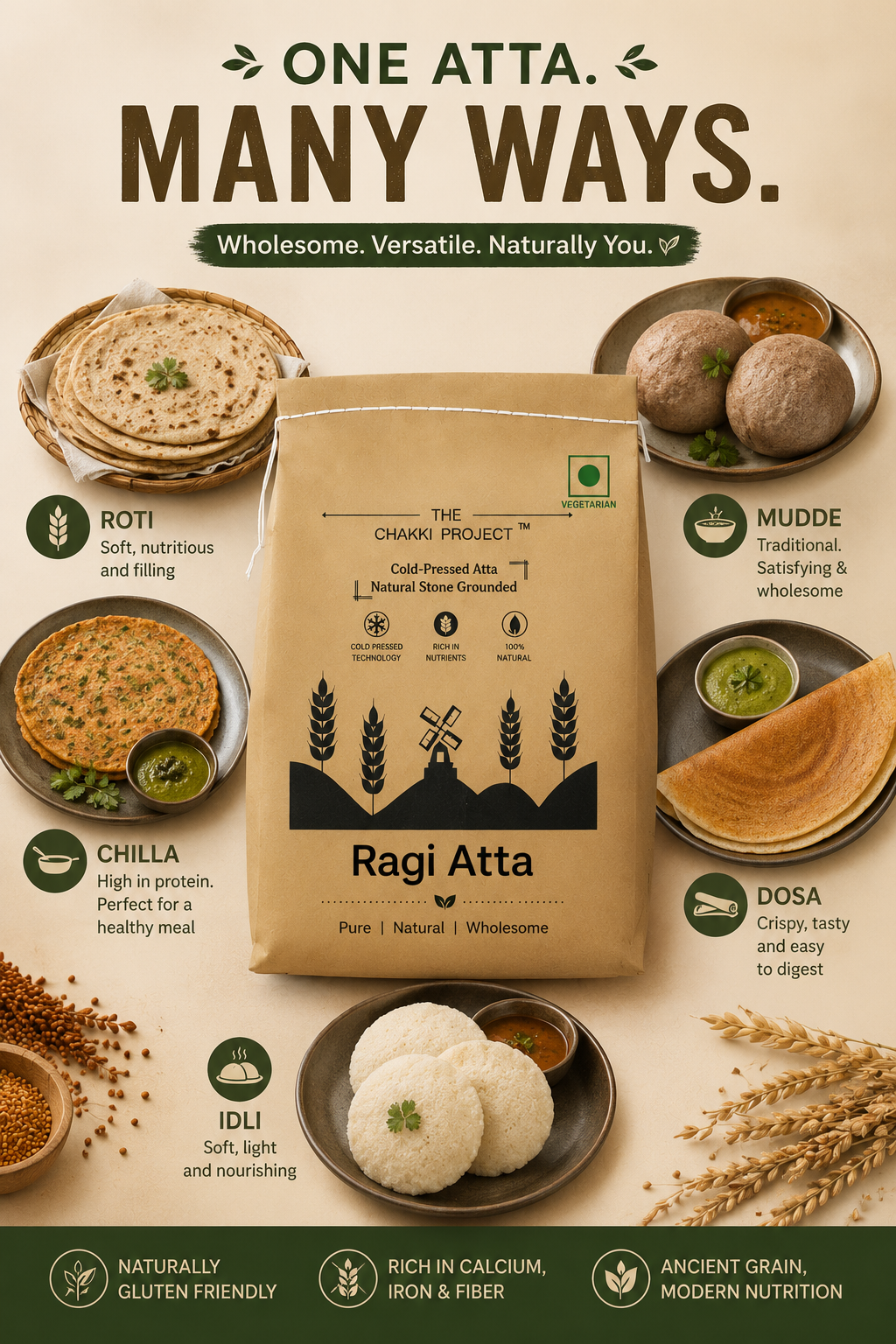 Ragi Flour | High Calcium Flour | Mandua atta 
