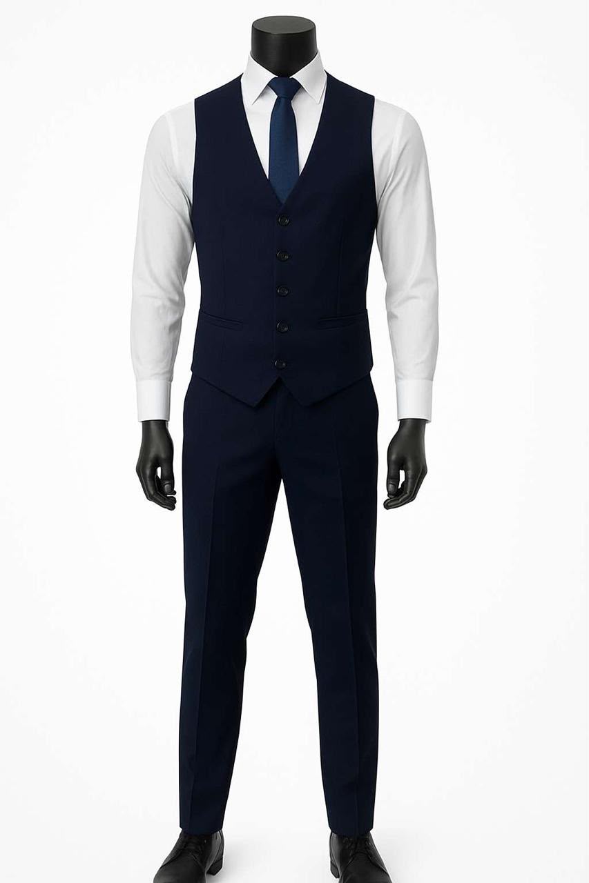 Men's Navy Three-Piece Suit