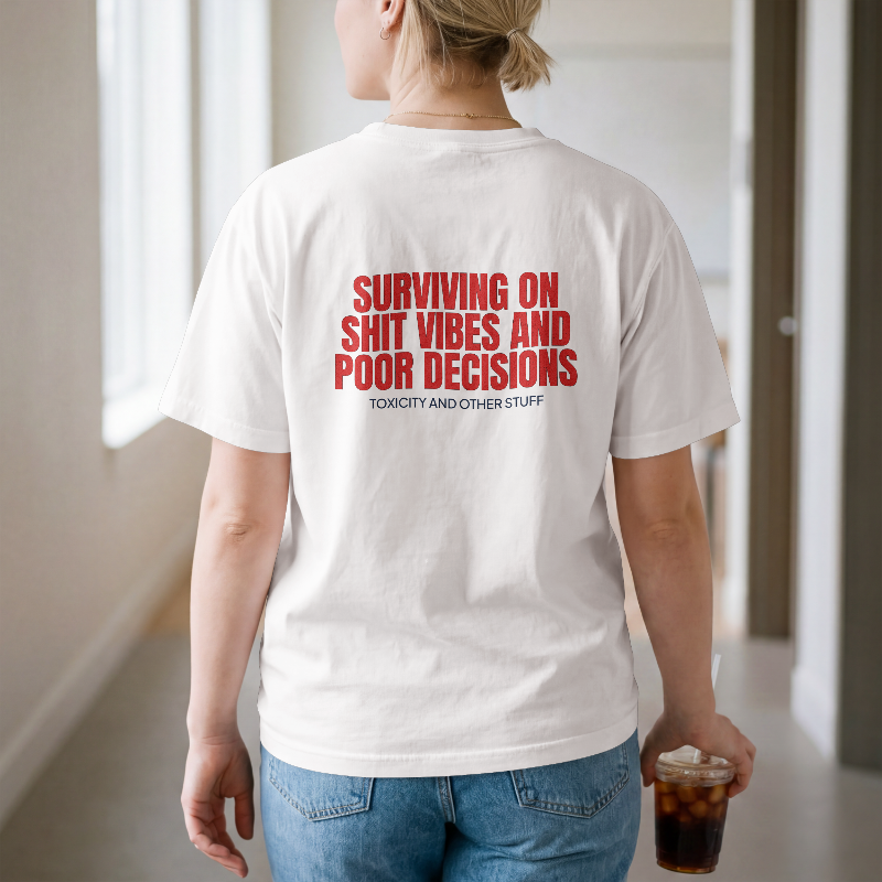 Playera Market Fuck you  en letras rojas