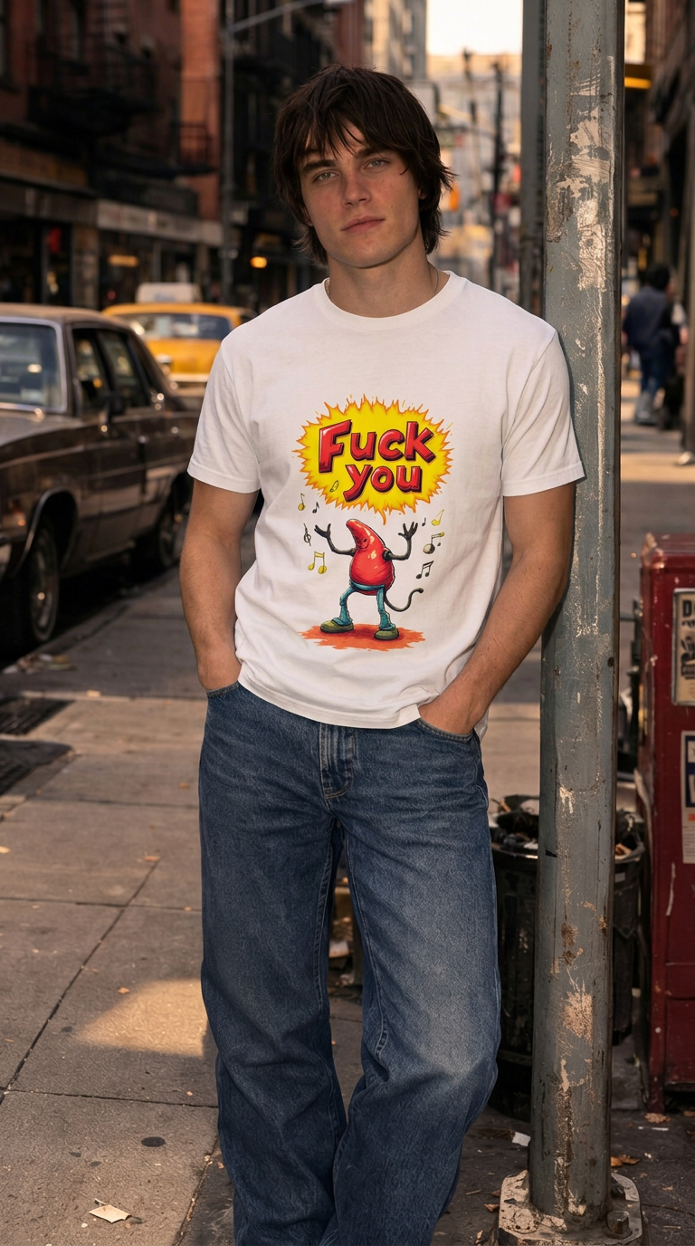 Playera Market Fuck you  en letras rojas