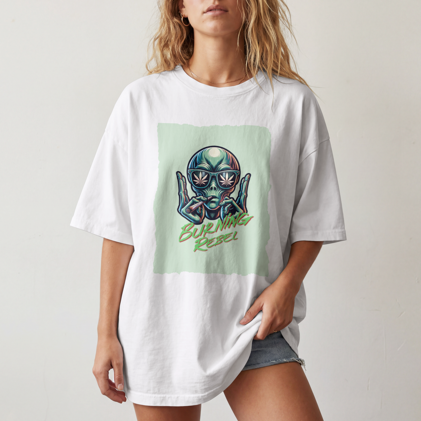 Playera Market  Burning Rebel Cannabica