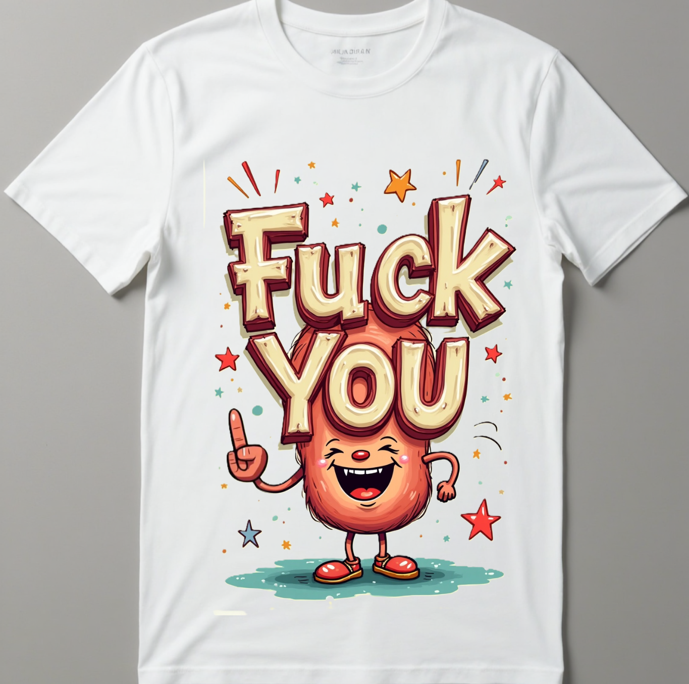Playera Market con frase Fuck You monstruo peludo