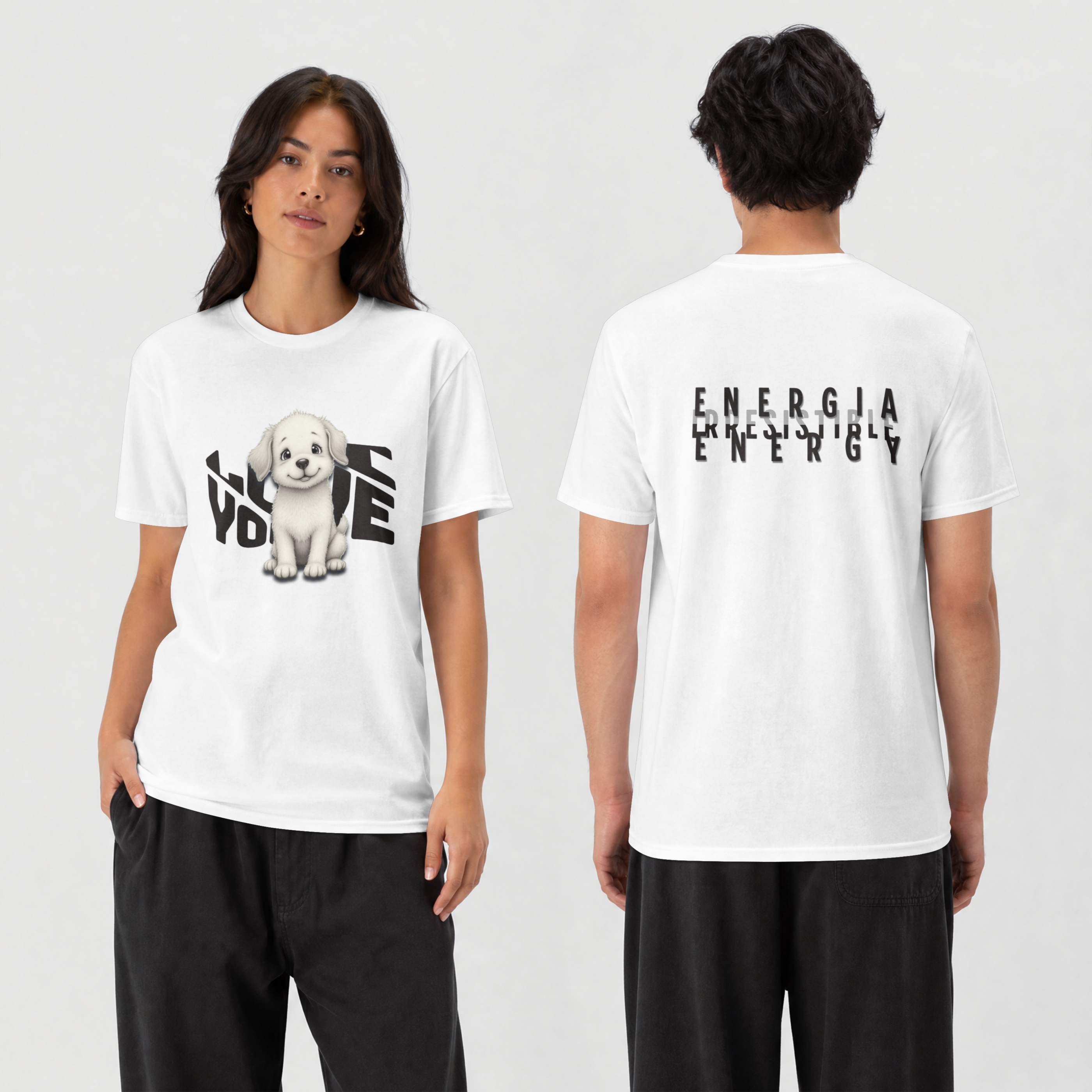 Playera Market I love you de Perro Tierno