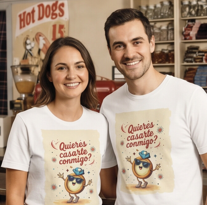 Playera Market de propuesta de matrimonio