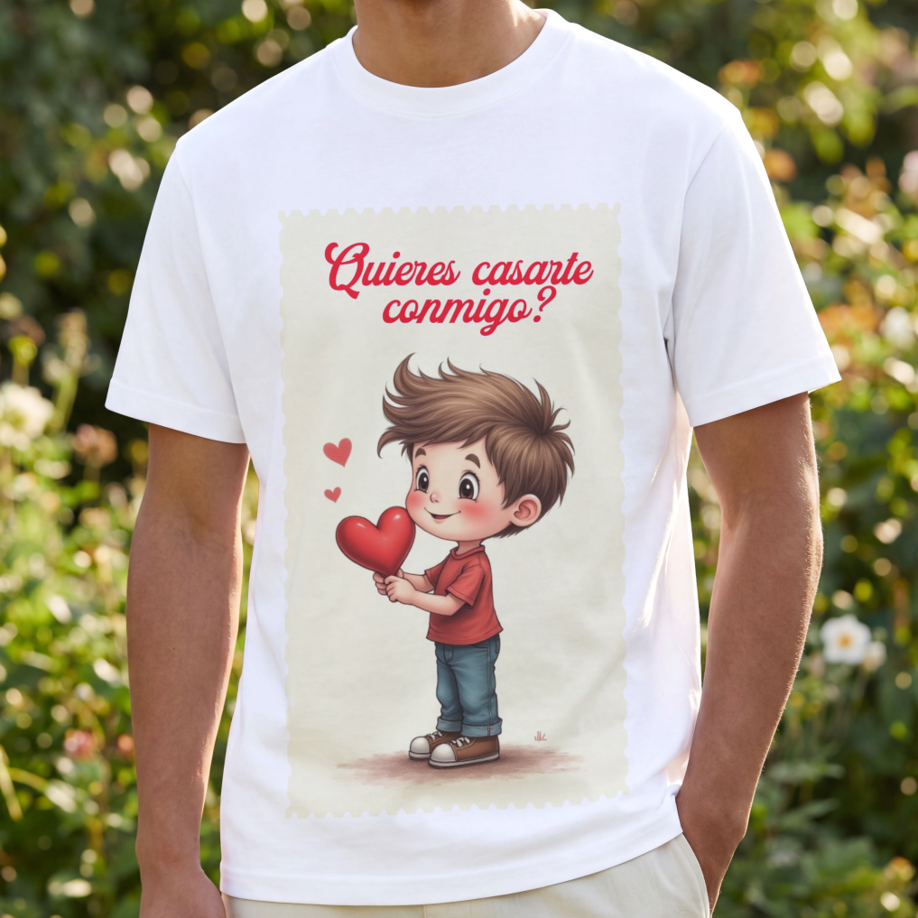 Playera Market para propuesta de boda