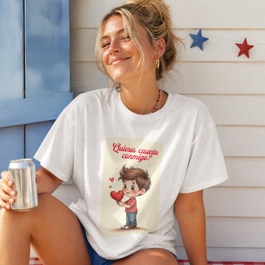 Playera Market para propuesta de boda