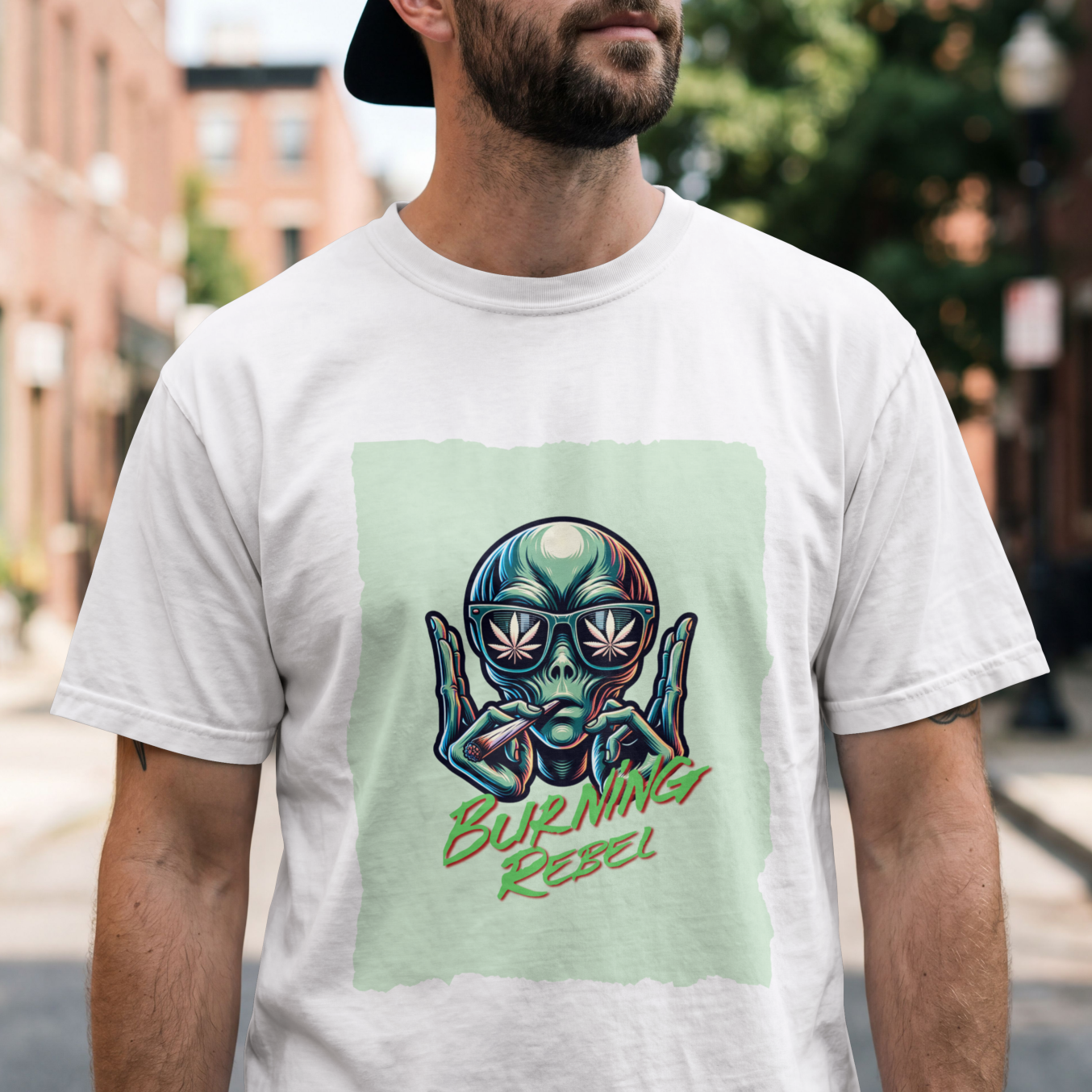 Playera Market  Burning Rebel Cannabica