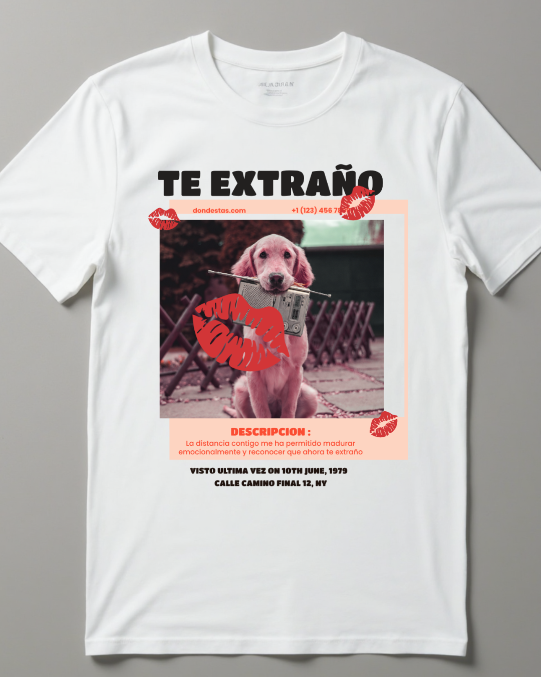 Playera Market "Te Extraño"