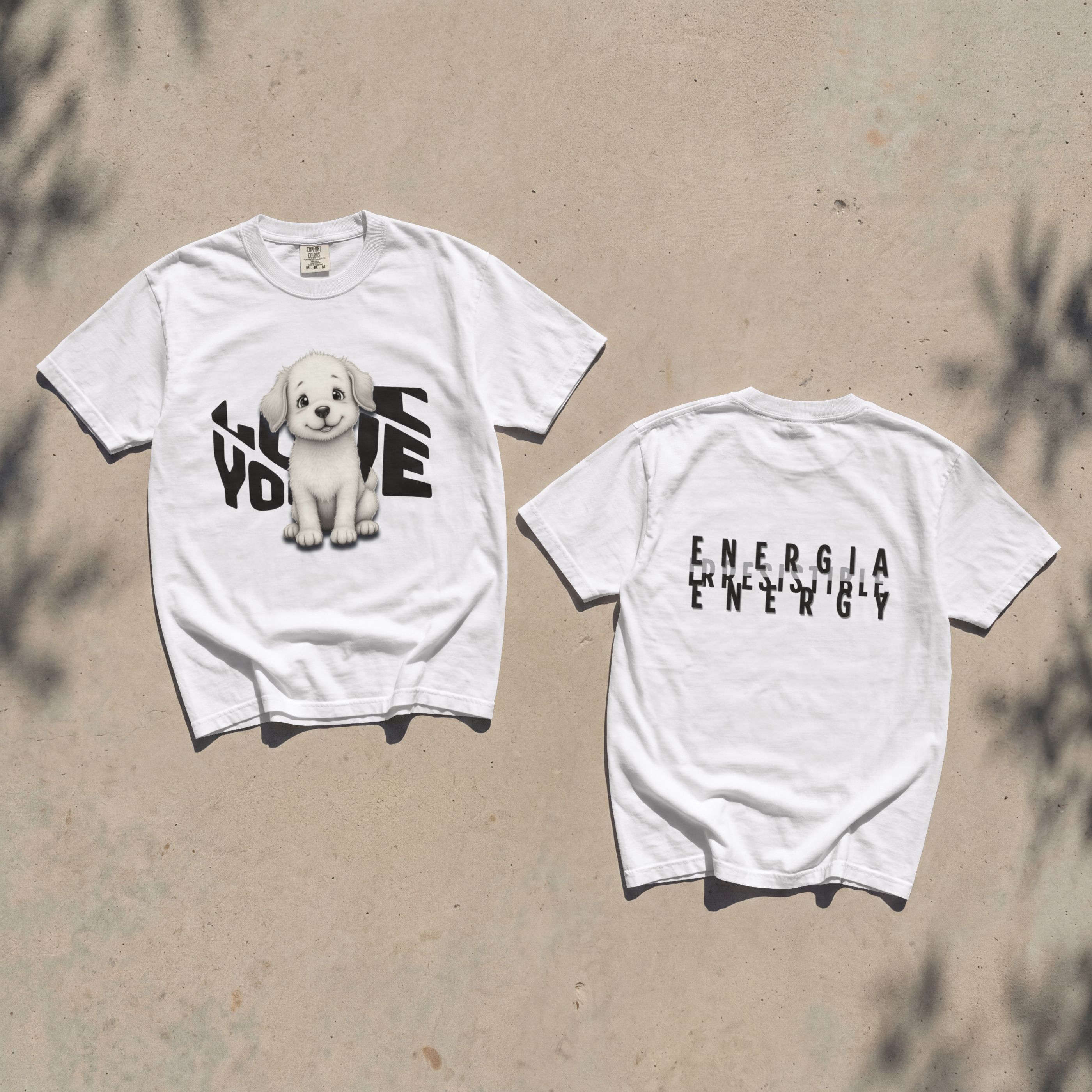 Playera Market I love you de Perro Tierno