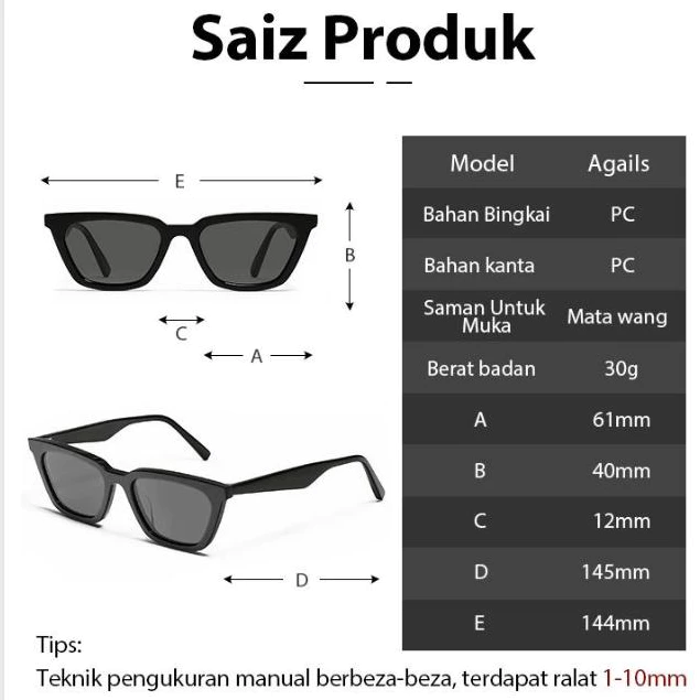 Trendy Black Sunglasses