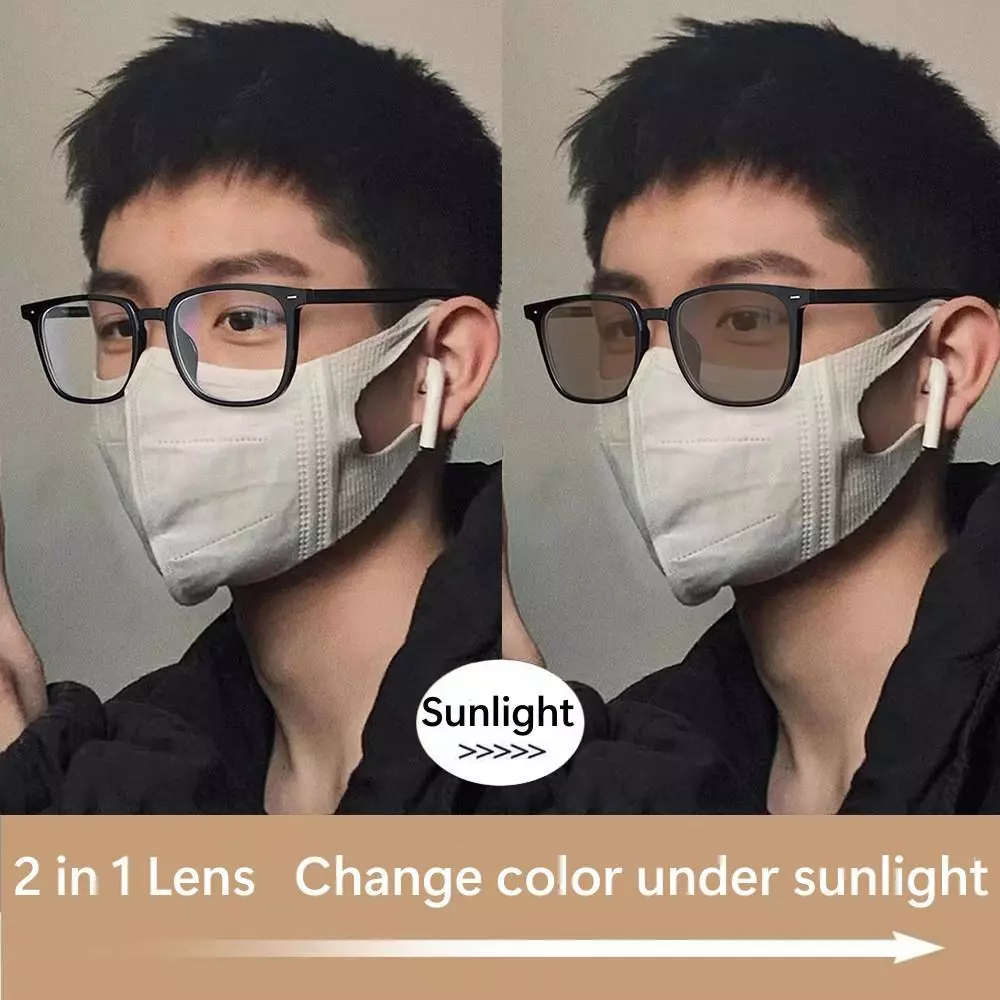 Photochromic Eyeglasses for men Anti-UV Light glasses Anti-radiation eyeglasses For women