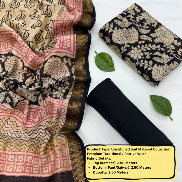 Premium Unstitched Suit Material Set