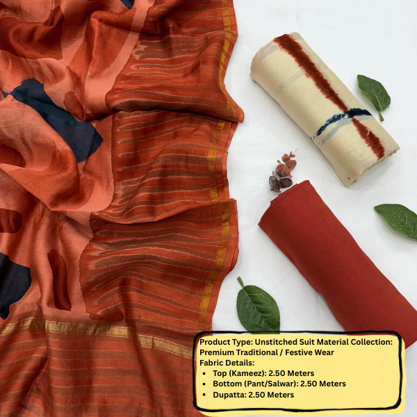 Premium Unstitched Suit Material Set