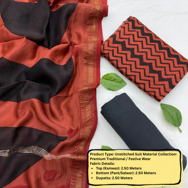 Premium Unstitched Suit Material Set