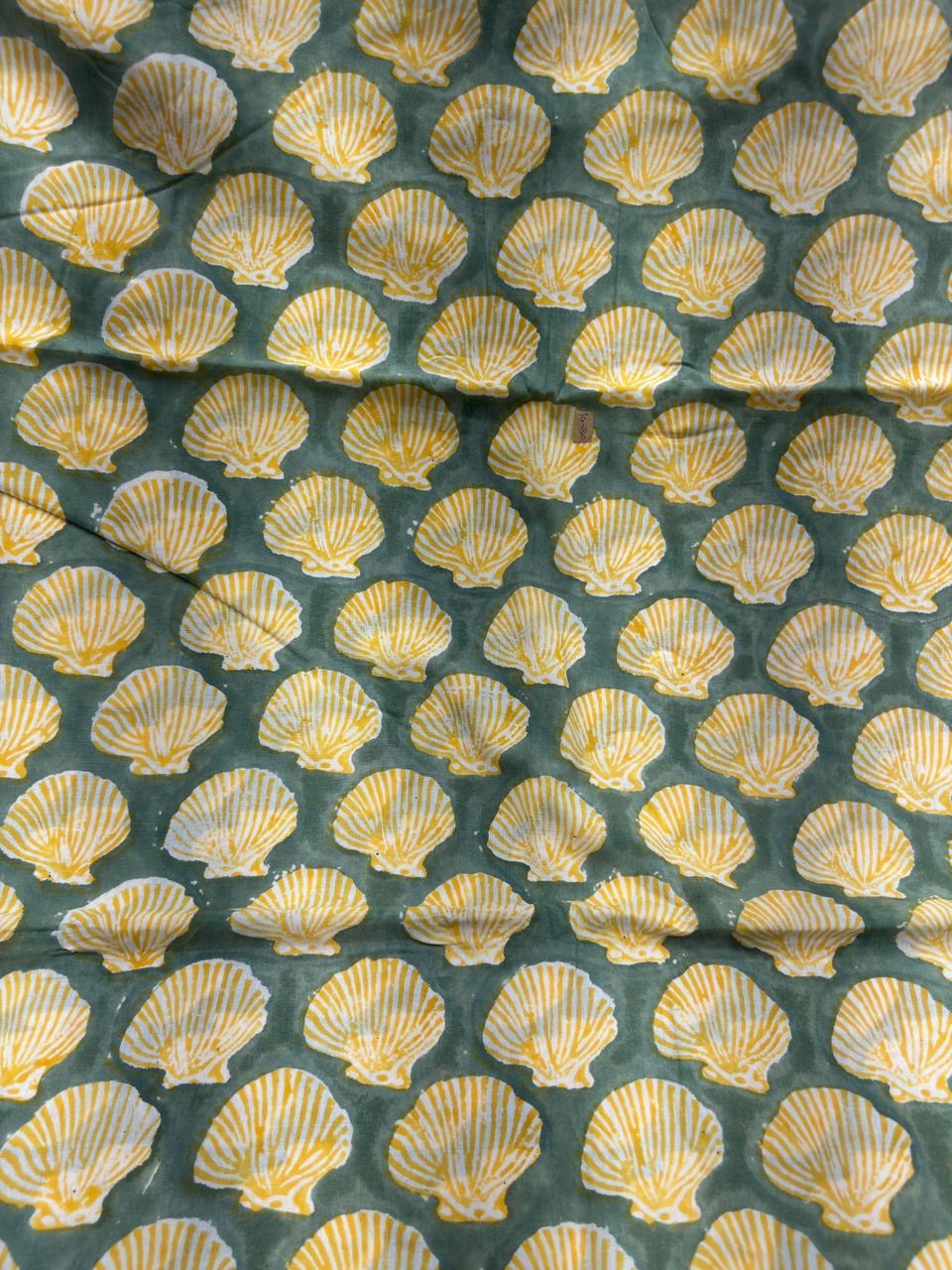 Seashell Pattern Cotton Fabric