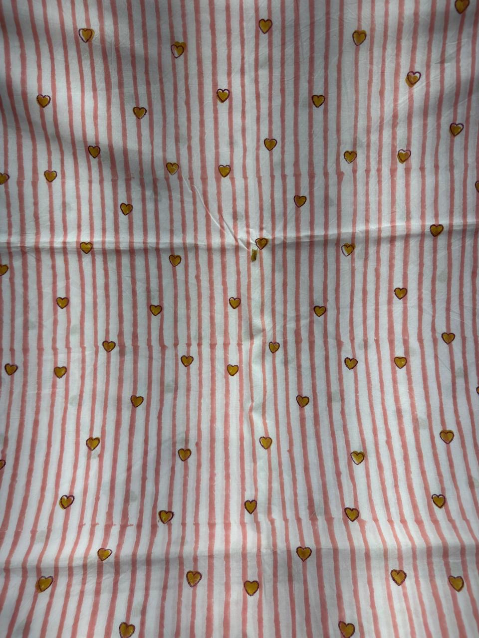 Heart Patterned Cotton Fabric