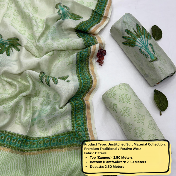 Premium Unstitched Suit Material Set
