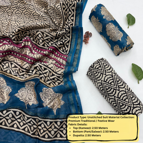 Premium Traditional Unstitched Suit Set
