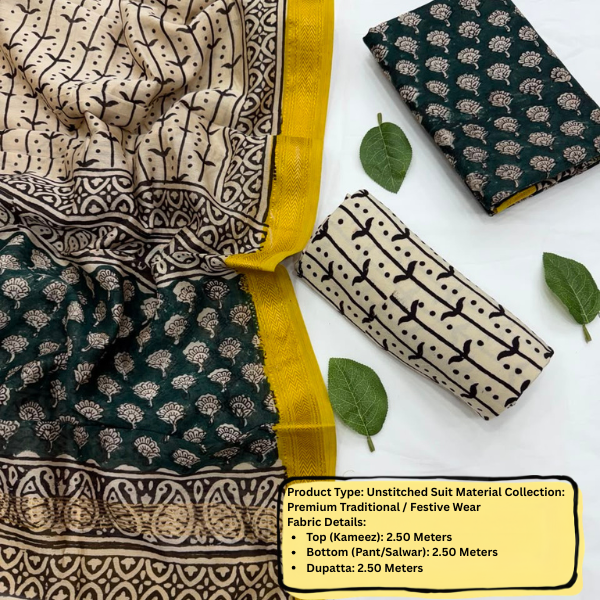 Traditional Unstitched Suit Set