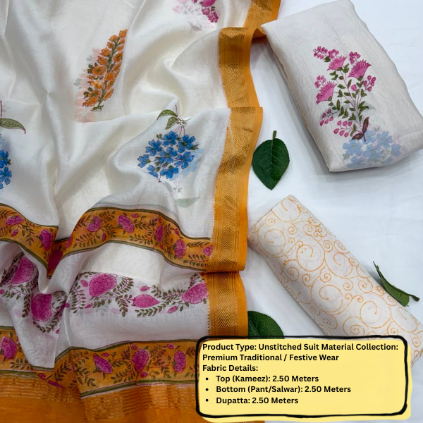 Premium Unstitched Suit Material Set