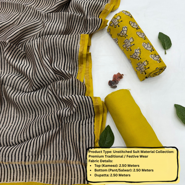 Unstitched Premium Suit Material Set