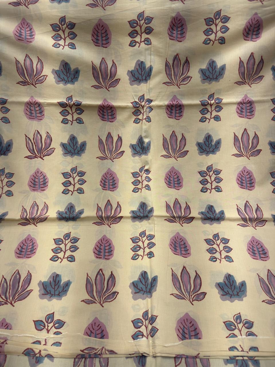 Floral Handblock Cotton Fabric