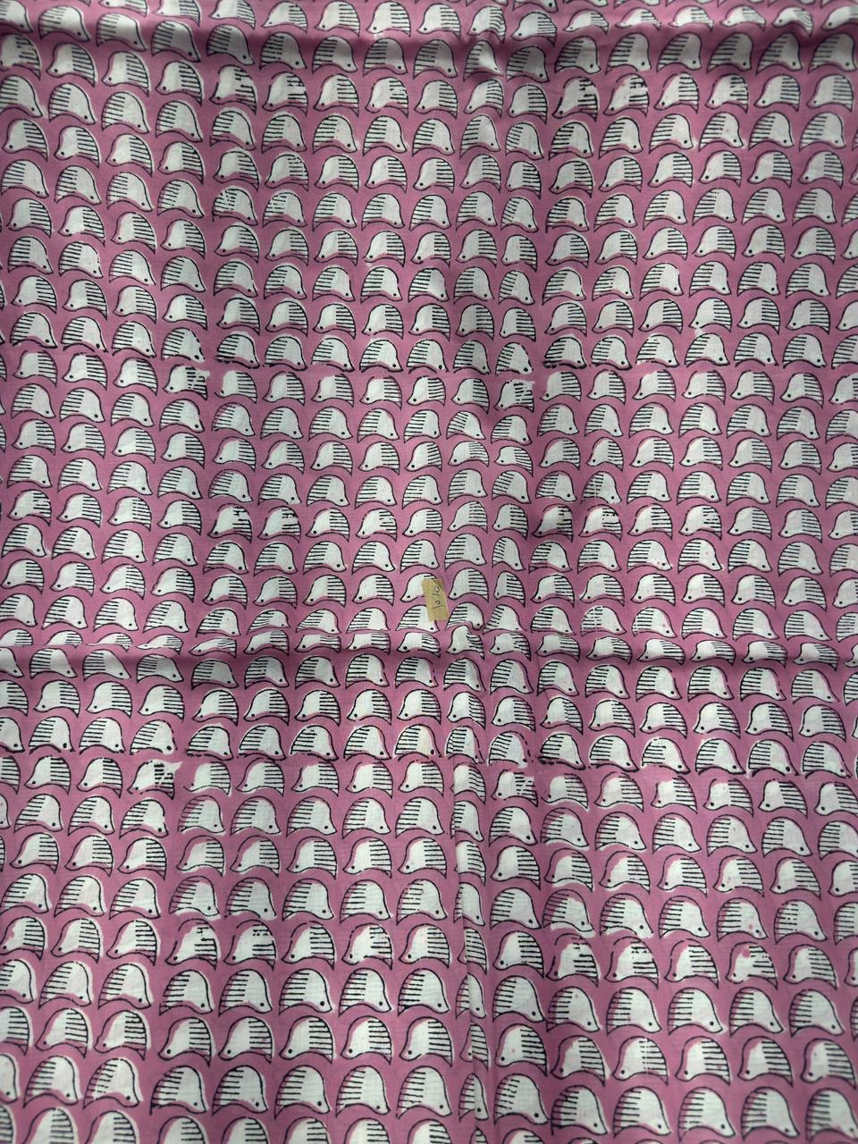 Pink Printed Cotton Fabric