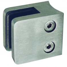 PRESILHA QUADRADA BASE TUBO INOX ESCOVADO